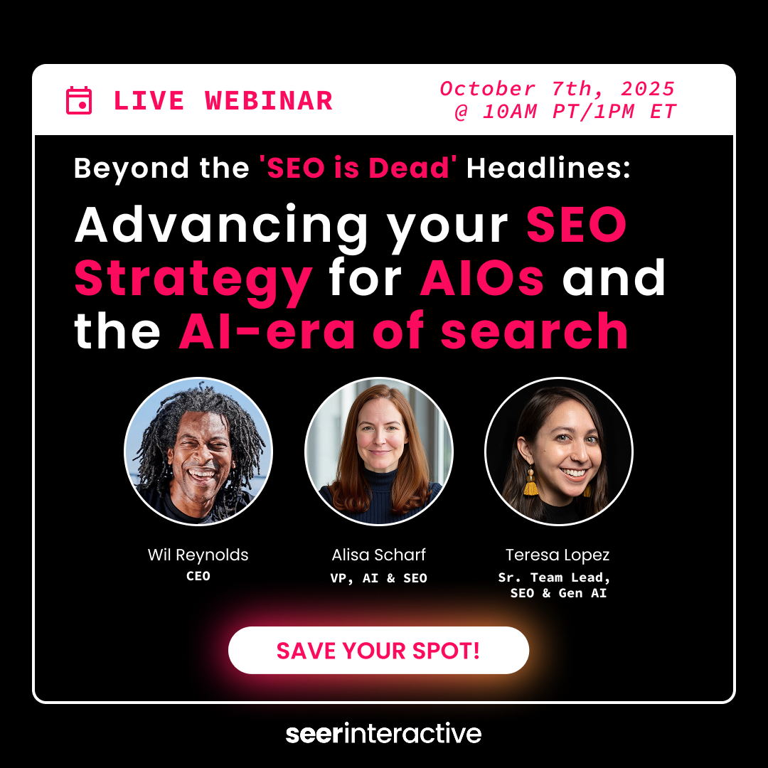 Beyond the SEO is Dead Headlines Webinar Socials